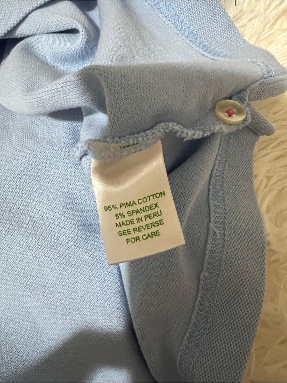 Lilly Pulitzer Light Blue Polo with Pink Trim - Picture 5 of 7